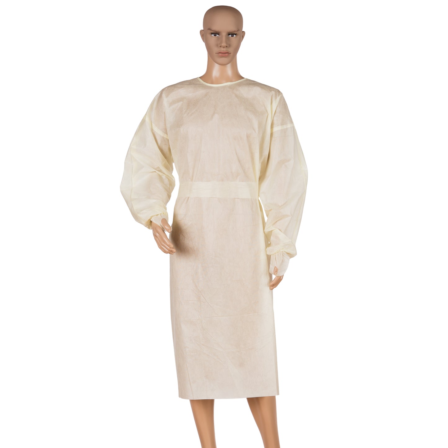 Yellow Thumb Loop Isolation Gown